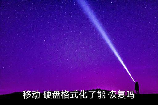 移動(dòng) 硬盤格式化了能 恢復(fù)嗎