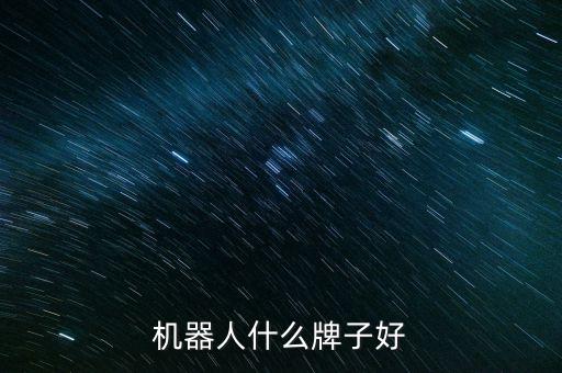 機器人什么牌子好