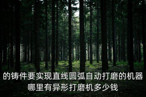 的鑄件要實現(xiàn)直線圓弧自動打磨的機器哪里有異形打磨機多少錢