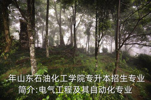.年山東石油化工學(xué)院專升本招生專業(yè)簡(jiǎn)介:電氣工程及其自動(dòng)化專業(yè)