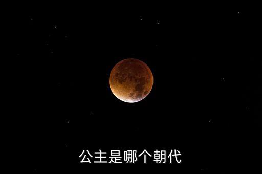 公主是哪個朝代