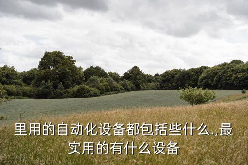 里用的自動化設備都包括些什么.,最實用的有什么設備