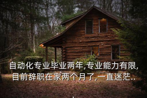 自動化專業(yè)畢業(yè)兩年,專業(yè)能力有限,目前辭職在家兩個月了,一直迷茫...