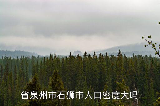 省泉州市石獅市人口密度大嗎