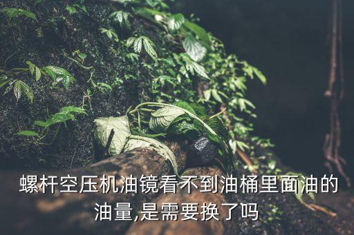  螺桿空壓機油鏡看不到油桶里面油的油量,是需要換了嗎