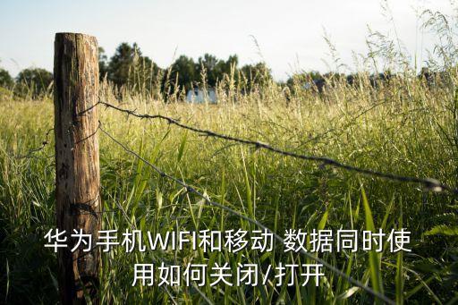 華為手機(jī)WIFI和移動 數(shù)據(jù)同時使用如何關(guān)閉/打開
