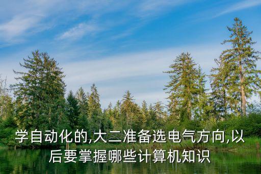 學(xué)自動化的,大二準(zhǔn)備選電氣方向,以后要掌握哪些計(jì)算機(jī)知識