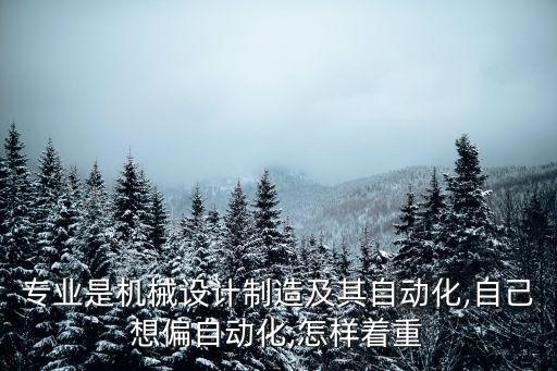 專業(yè)是機(jī)械設(shè)計(jì)制造及其自動(dòng)化,自己想偏自動(dòng)化,怎樣著重
