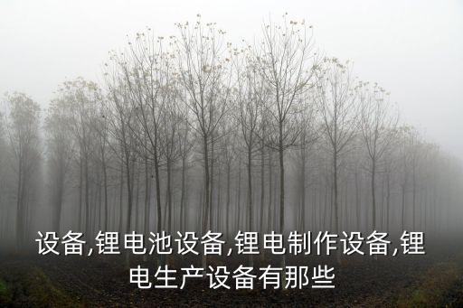 設(shè)備,鋰電池設(shè)備,鋰電制作設(shè)備,鋰電生產(chǎn)設(shè)備有那些