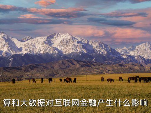 算和大數(shù)據(jù)對互聯(lián)網(wǎng)金融產(chǎn)生什么影響