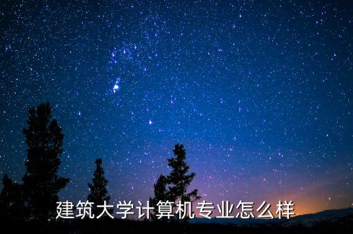建筑大學計算機專業(yè)怎么樣