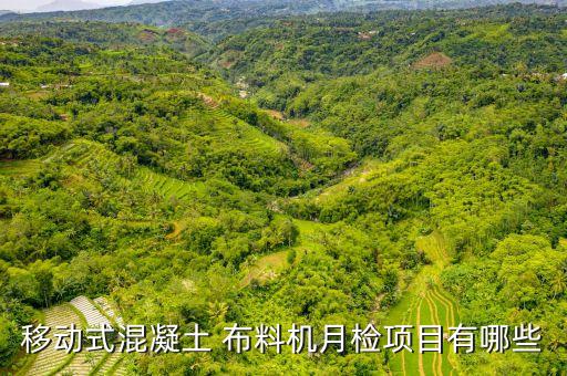 移動式混凝土 布料機月檢項目有哪些