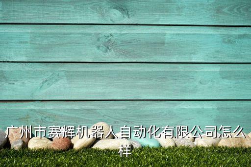 廣州市賽輝機器人自動化有限公司怎么樣