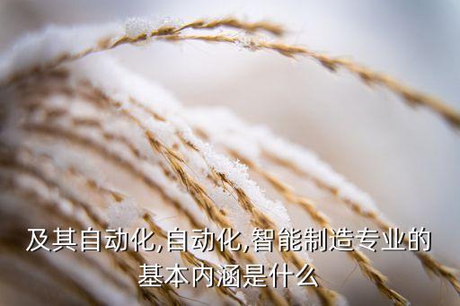 及其自動化,自動化,智能制造專業(yè)的基本內(nèi)涵是什么