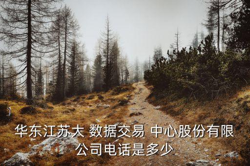 華東江蘇大 數(shù)據(jù)交易 中心股份有限公司電話是多少