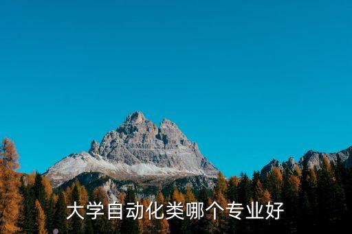 大學(xué)自動(dòng)化類哪個(gè)專業(yè)好