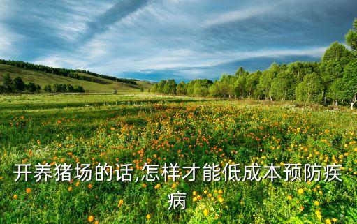 開養(yǎng)豬場的話,怎樣才能低成本預防疾病