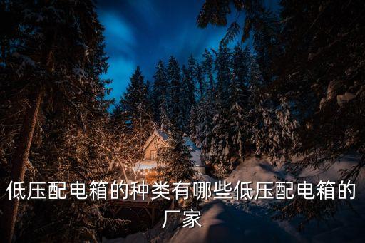 低壓配電箱的種類有哪些低壓配電箱的廠家