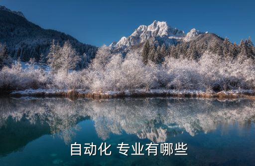  自動化 專業(yè)有哪些