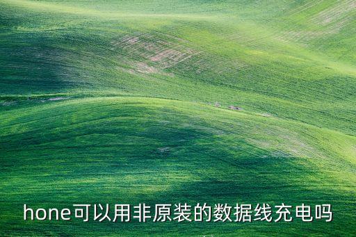 hone可以用非原裝的數(shù)據(jù)線充電嗎