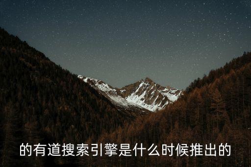 的有道搜索引擎是什么時(shí)候推出的