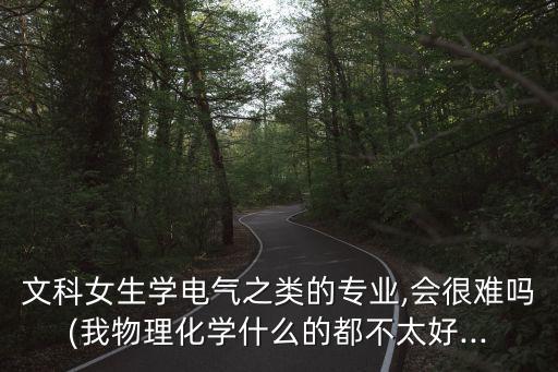 文科女生學(xué)電氣之類的專業(yè),會(huì)很難嗎(我物理化學(xué)什么的都不太好...