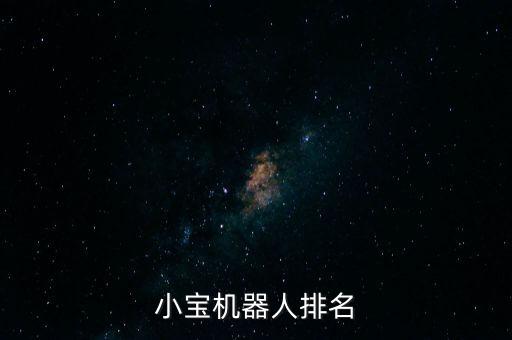 小寶機(jī)器人排名