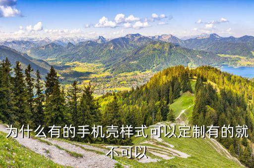 為什么有的手機殼樣式可以定制有的就不可以