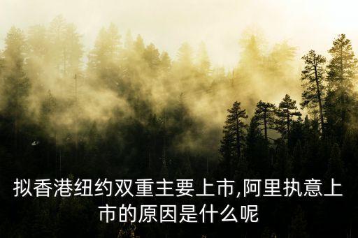 擬香港紐約雙重主要上市,阿里執(zhí)意上市的原因是什么呢
