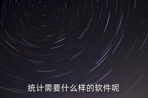 統(tǒng)計需要什么樣的軟件呢
