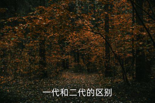 一代和二代的區(qū)別