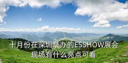 十月份在深圳舉辦的ESSHOW展會(huì)現(xiàn)場(chǎng)有什么亮點(diǎn)可看