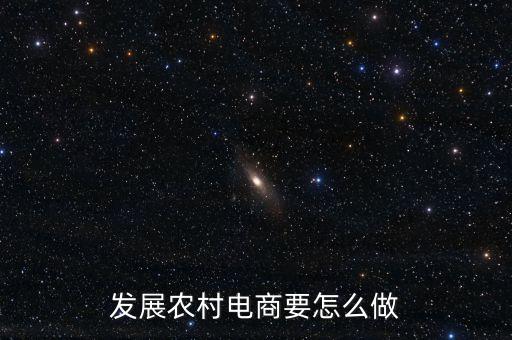 發(fā)展農(nóng)村電商要怎么做