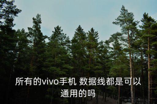 所有的vivo手機(jī) 數(shù)據(jù)線都是可以通用的嗎