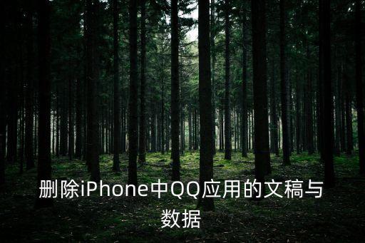 刪除iPhone中QQ應(yīng)用的文稿與數(shù)據(jù)