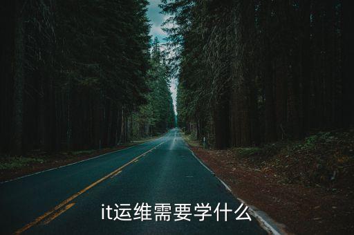 it運維需要學什么