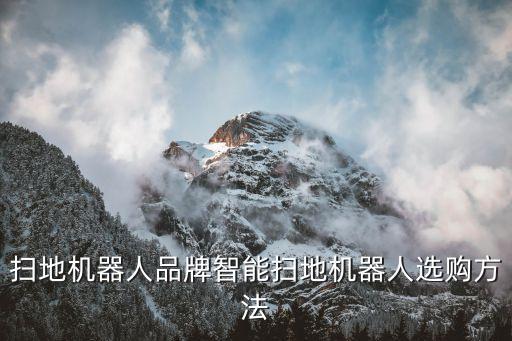 掃地機(jī)器人品牌智能掃地機(jī)器人選購(gòu)方法