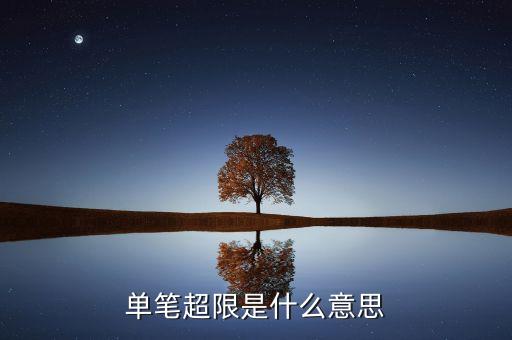 單筆超限是什么意思