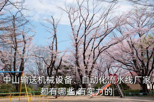 中山輸送機(jī)械設(shè)備、自動(dòng)化流水線廠家都有哪些,有實(shí)力的