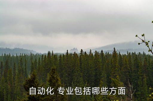  自動(dòng)化 專業(yè)包括哪些方面