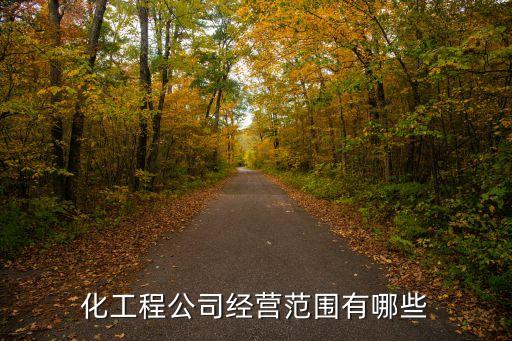 化工程公司經營范圍有哪些