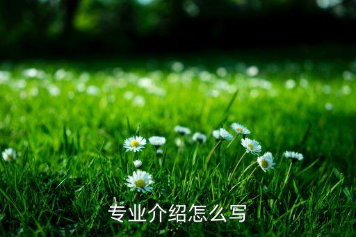 專業(yè)介紹怎么寫