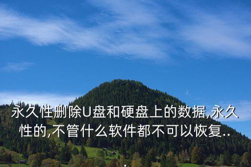 永久性刪除U盤和硬盤上的數(shù)據(jù),永久性的,不管什么軟件都不可以恢復(fù)...