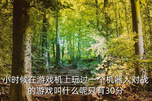 小時(shí)候在游戲機(jī)上玩過一個(gè)機(jī)器人對(duì)戰(zhàn)的游戲叫什么呢只有30分