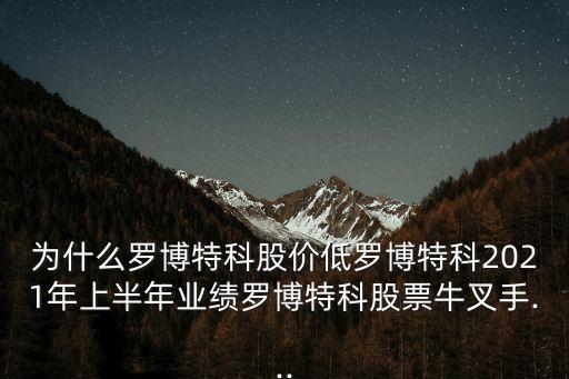 為什么羅博特科股價低羅博特科2021年上半年業(yè)績羅博特科股票牛叉手...