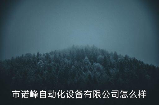 市諾峰自動(dòng)化設(shè)備有限公司怎么樣