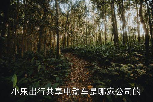 小樂出行共享電動車是哪家公司的
