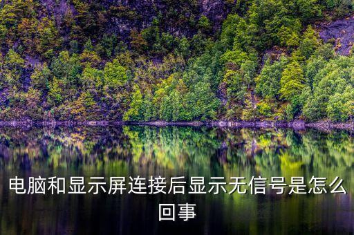 電腦和顯示屏連接后顯示無信號(hào)是怎么回事