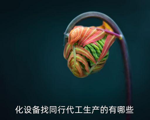 化設(shè)備找同行代工生產(chǎn)的有哪些