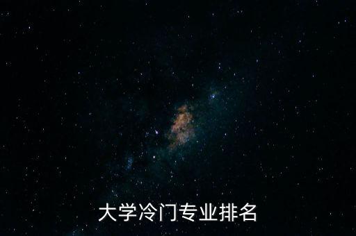 大學(xué)冷門(mén)專業(yè)排名